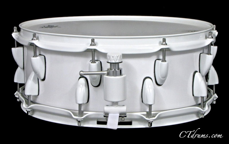All White Snare Drum | Crockett Tubs